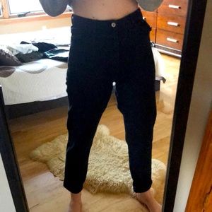 Zara Black “Mom Jeans” at the Ankle 100% cotton